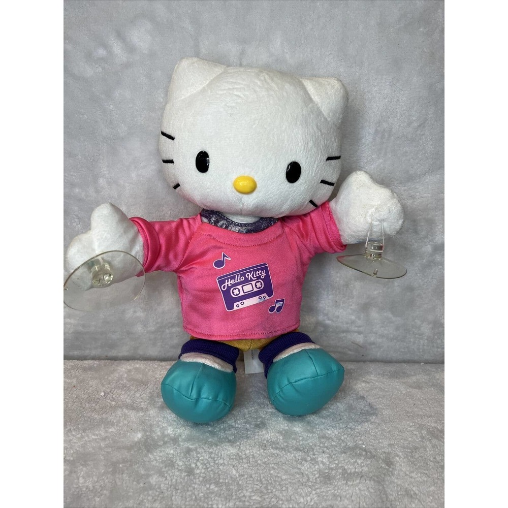 Hello Kitty Dance Time Dancing 12" Plush Doll in Overalls Dances To Any Song